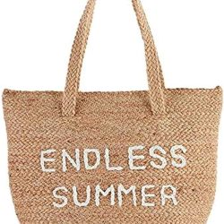 Mud Pie Summer Jute Cooler Tote 13" x 18 1/2"